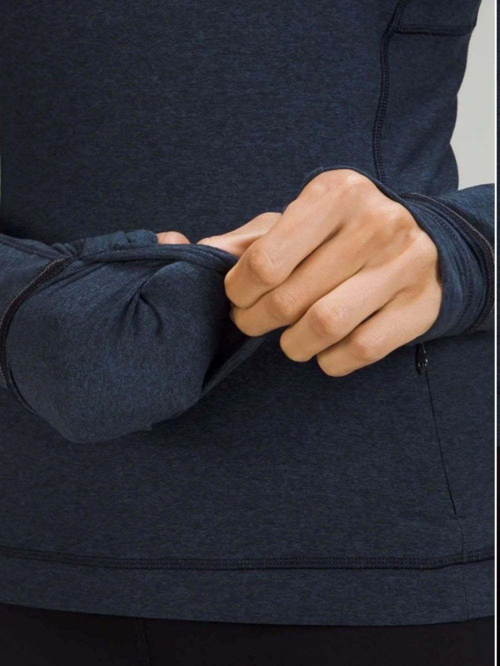 Lululemon Its Rulu Run Long Sleeve Shirt Heathered True Navy/Black